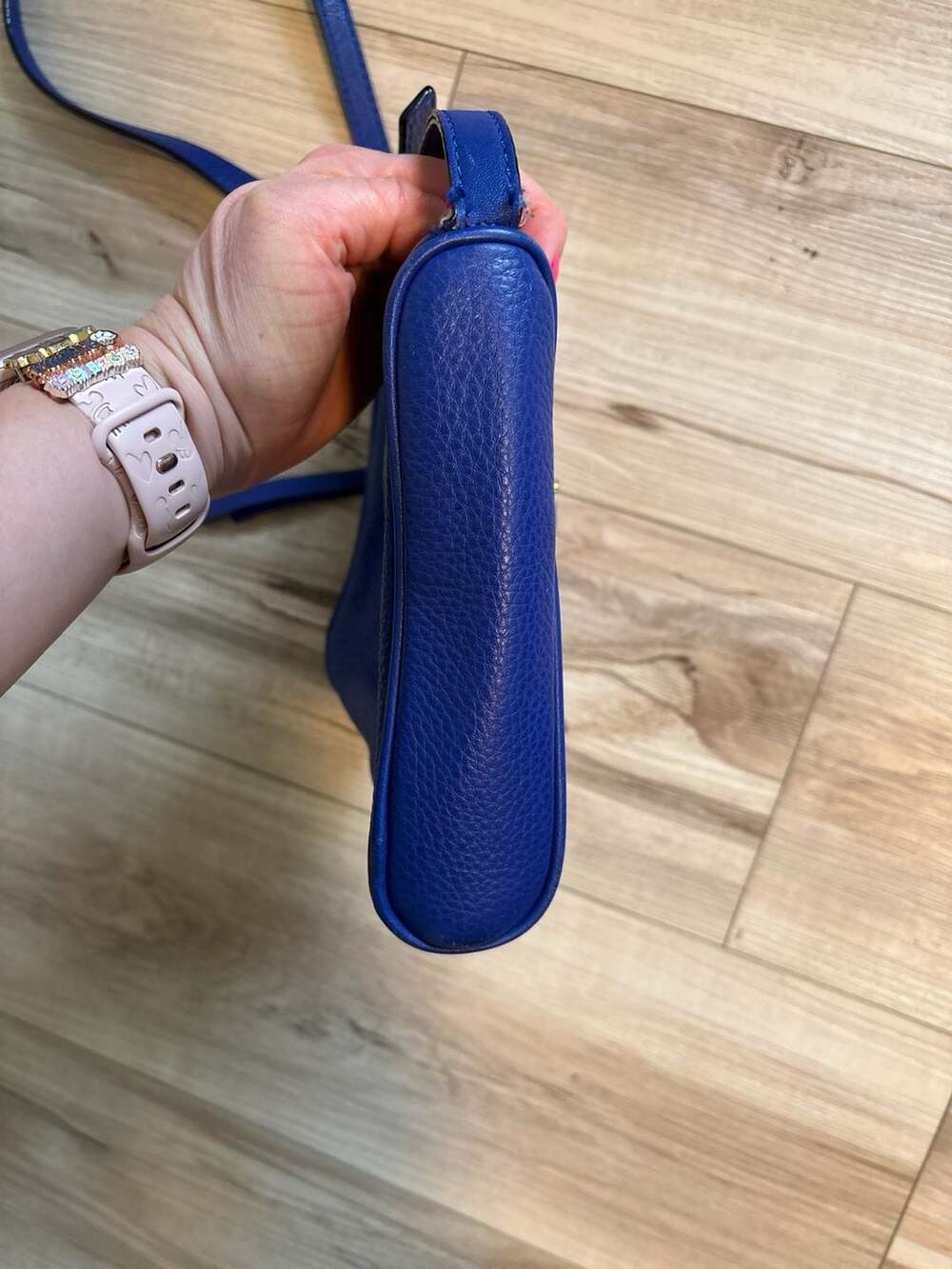 Kate Spade Kate Spade Pebbled Leather Top Zip Crossbody Sapphire - Picture 9 of 13